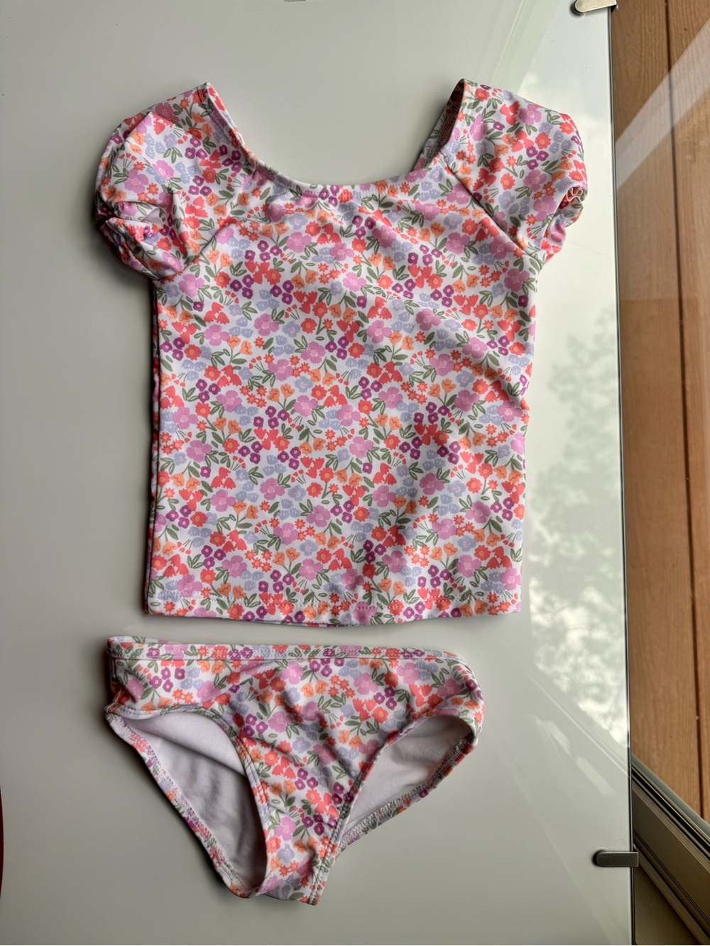 Carter's Pink Floral Kids Rashguard Two-Piece Swim Set